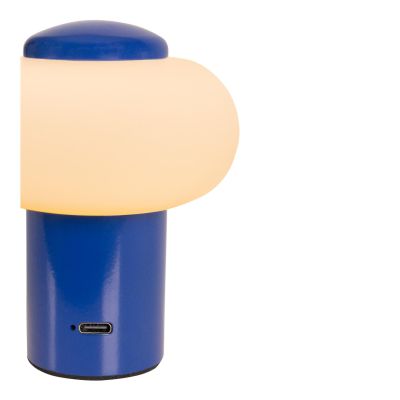 Lucide GUSTAV - Rechargeable Table lamp - Battery pack - Ø 8 cm - LED Dim. - 1x0,8W 2700K - Blue